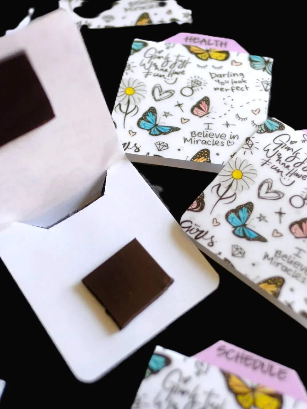 Handmade School Subject Magnetic Tabs, dividers, Girls, doodle, sketch, notebook